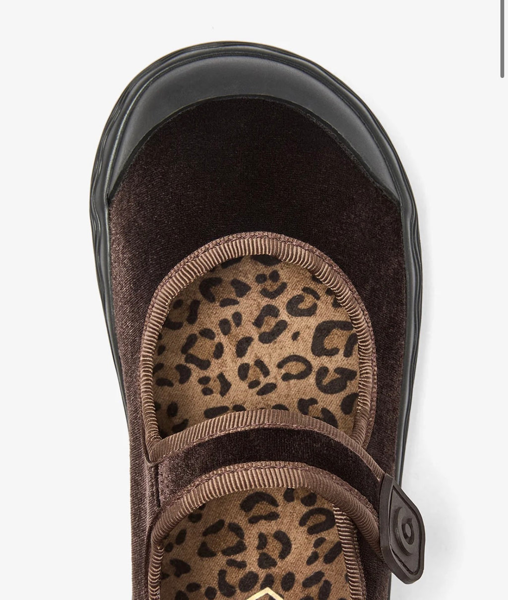 MERCEDITA BAREFOOT TERCIOPELO MARRÓN CONGUITOS