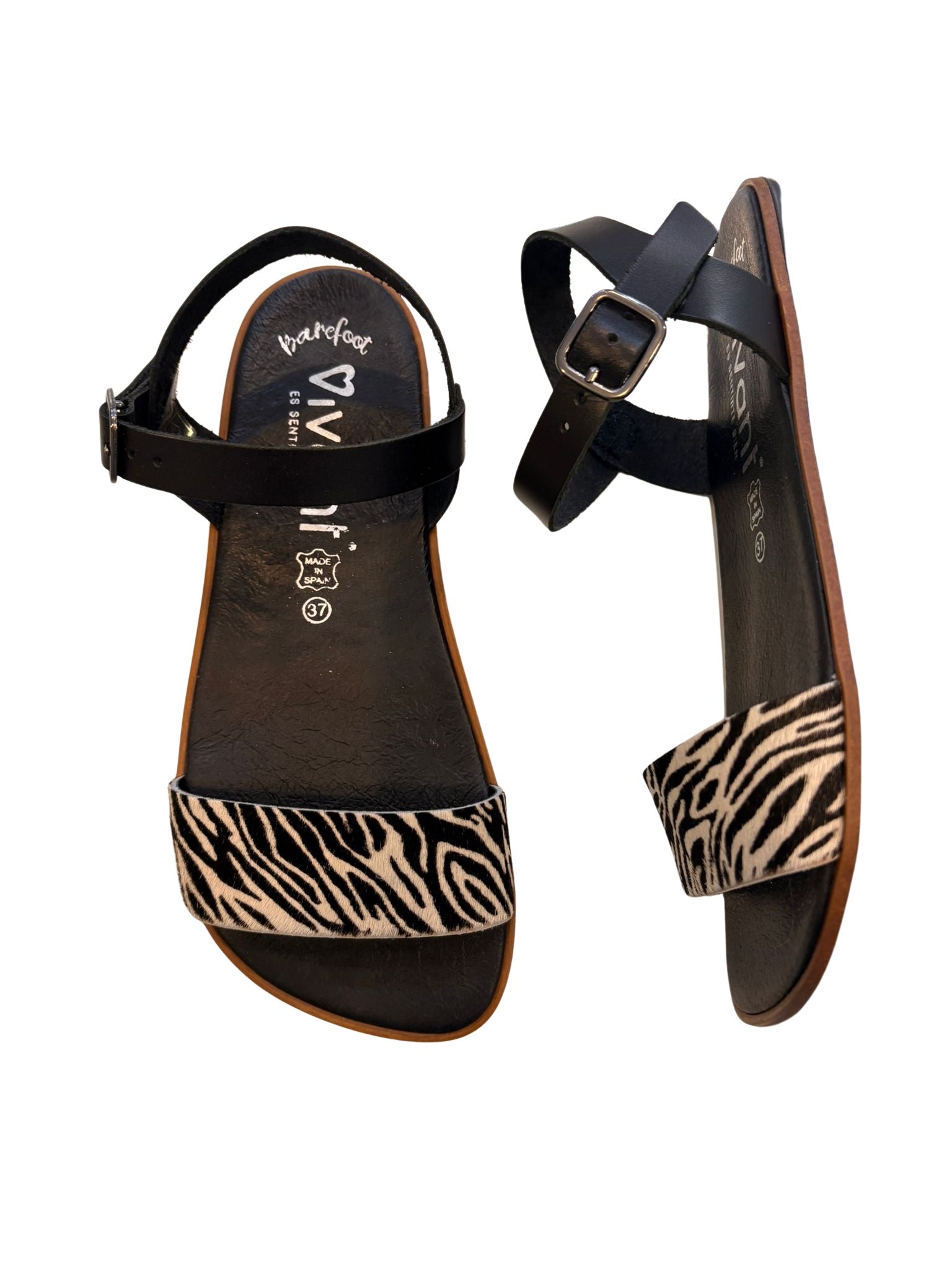 SANDALIAS BAREFOOT VIVANT ARCILLA CEBRA