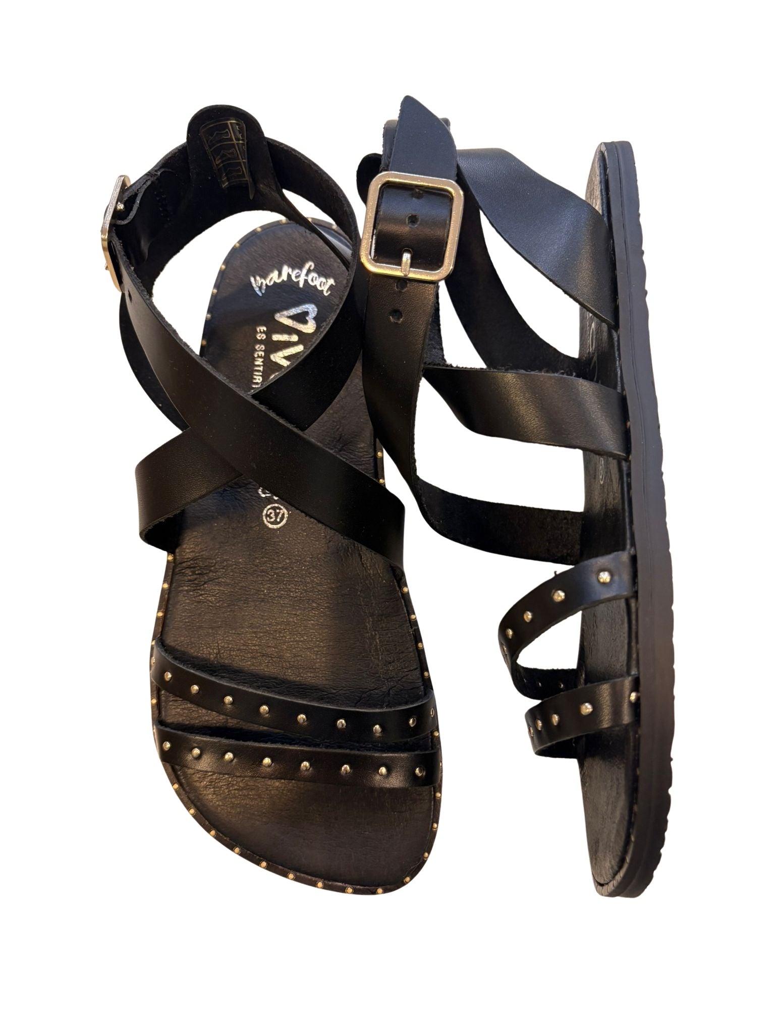 SANDALIAS VIVANT CAIRO VAQUETA NEGRO