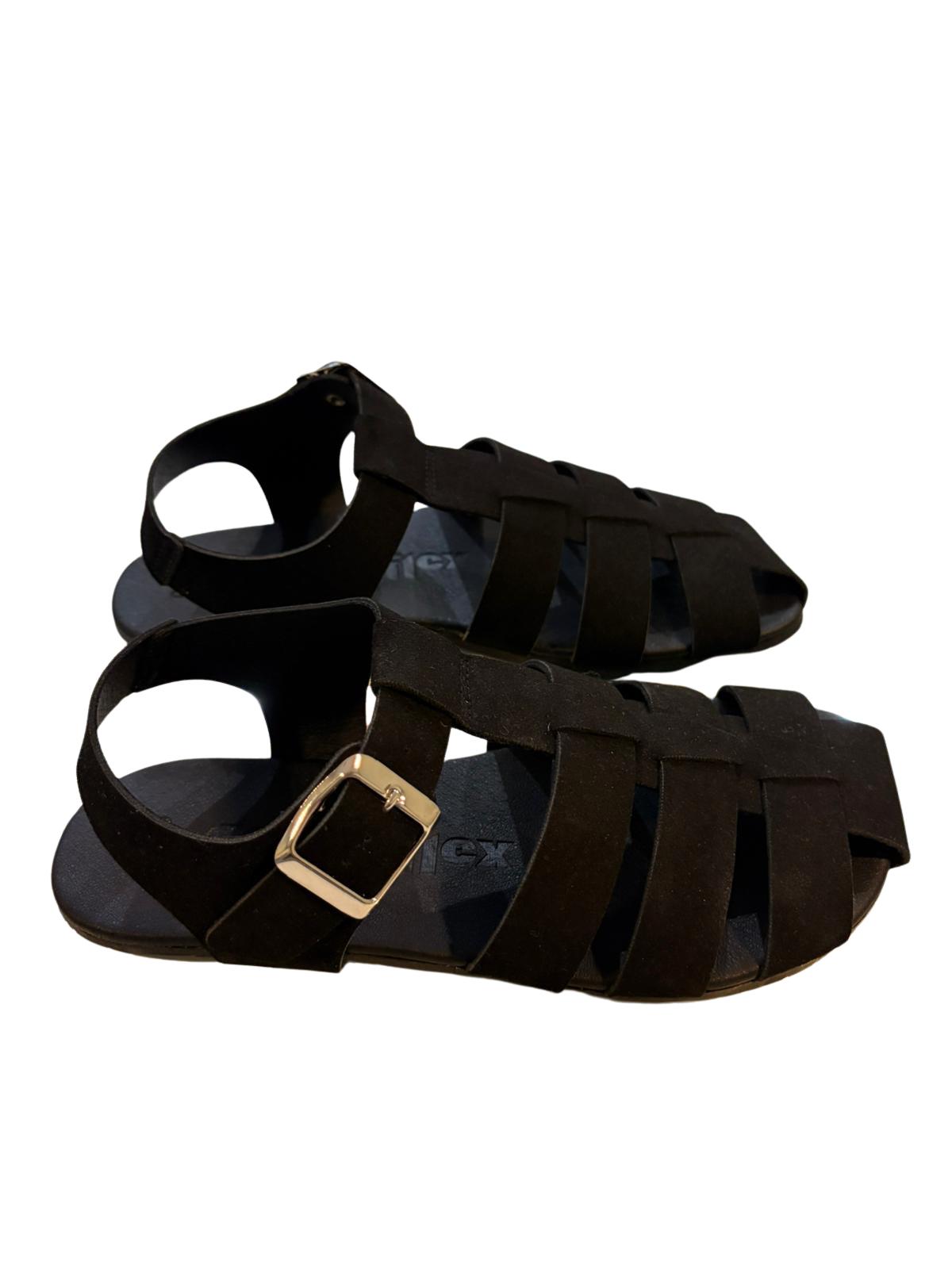 SANDALIA COQUEFLEX SUEDE NEGRA